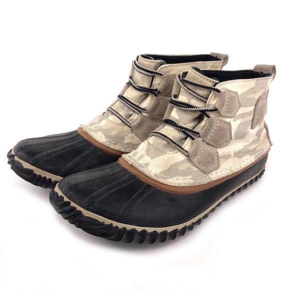 Sorel Out N About Waterproof Canvas Ankle Rain Boots - Picture 3 of 12